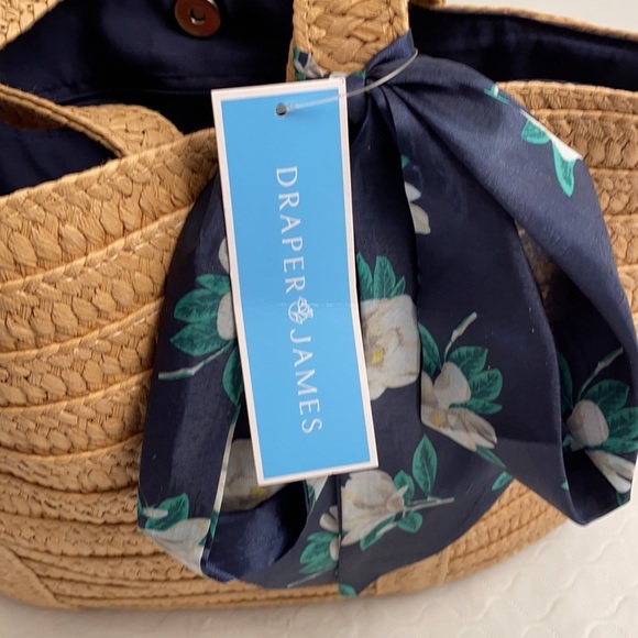 Draper James Everyday straw tote bag NWT - Picture 6 of 12